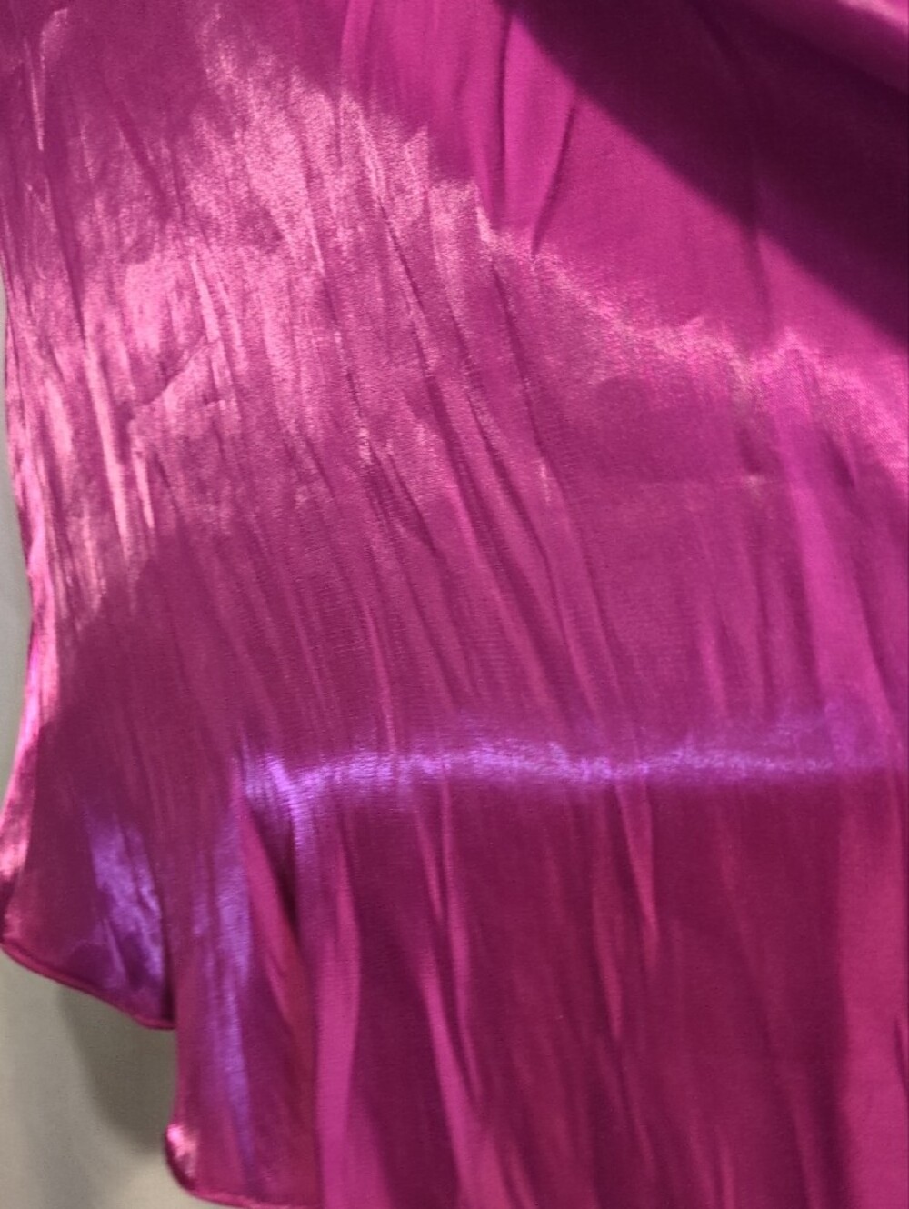 Fashion Nova Magenta Satin Holographic V-Neck Double Strap Mini Dress NWT - Picture 3 of 11